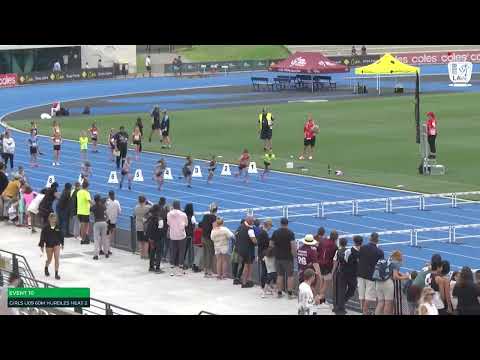 U9 Girls 60m Hurdles Heat 2: 2022 Commonwealth Bank State Combined Events Championships - Saturday