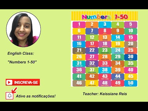 Numbers - Números em Inglês de 1-50 (English Class)