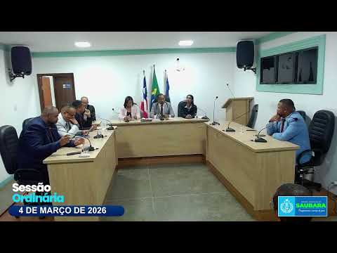 Sessão Ordinária - 04 de Março de 2026 - Câmara de Vereadores de Saubara