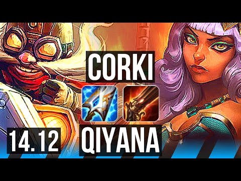 CORKI vs QIYANA (MID) | 11/2/6, Legendary, Rank 9 Corki | EUW Challenger | 14.12