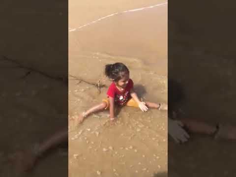 #beach #sandcastle 2 year old Chitti playtime in Beach ⛱