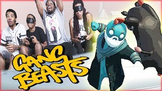 NEW TWIST! BLINDFOLDED 1V1 BLIMP BATTLE! - Gang Beasts Gameplay