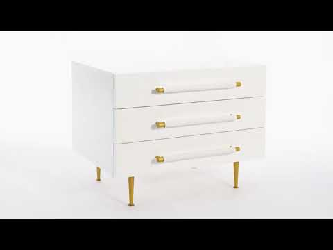 Trident White Nightstand From TOV | Coleman Furniture