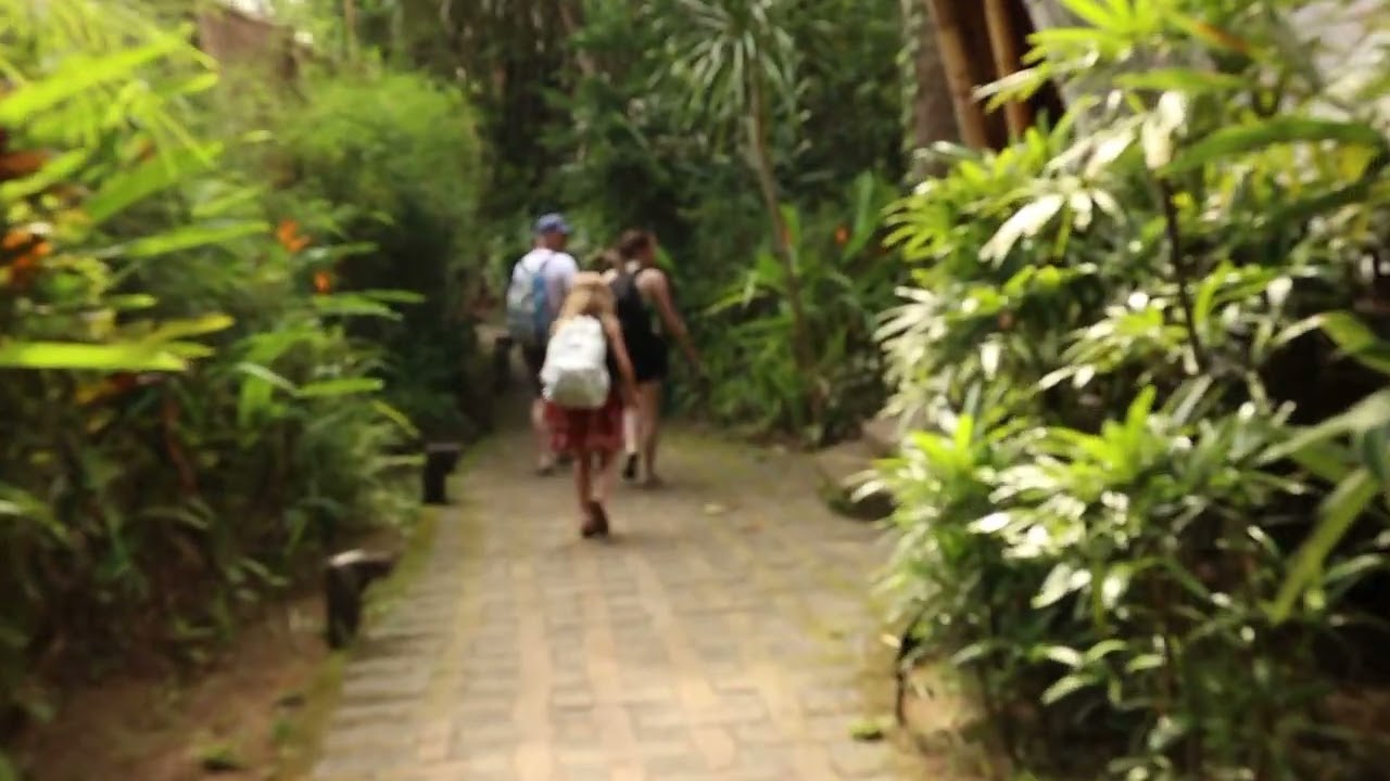 Walking to our Ananda house at Green Village, Bali