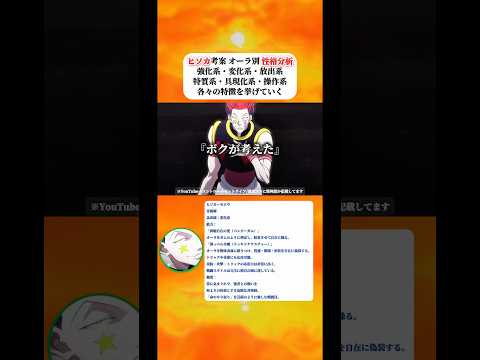 ヒソカ考案の各系統のオーラ別性格診断の正答率に驚くゴン、キルア、ズシ 【ハンターハンター】