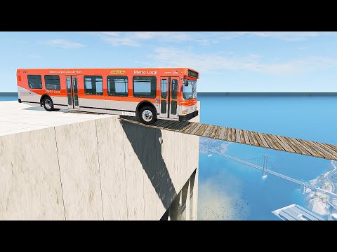 Cars vs Suspension Bridge #2 — BeamNG.drive