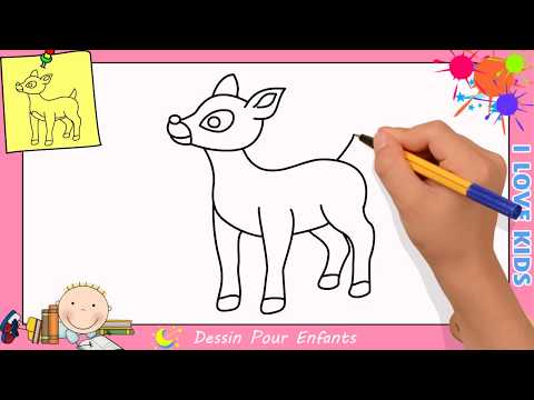 Dessin renne de noel FACILE - Comment dessiner un renne de noel FACILEMENT 1
