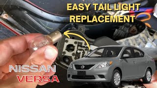 2012-2019 NISSAN VERSA SEDAN Brake Light Repair. Taillight Housing Removal And Bulb Replacement.