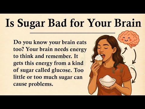 How sugar affects the brain || 🧠🍫Learn English Through Story Level 3 || Graded Reader 🎧