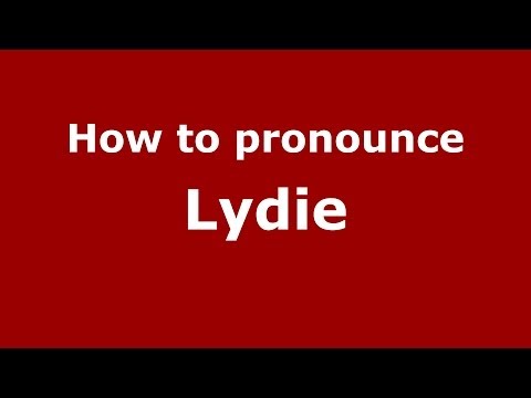 How to pronounce Lydie