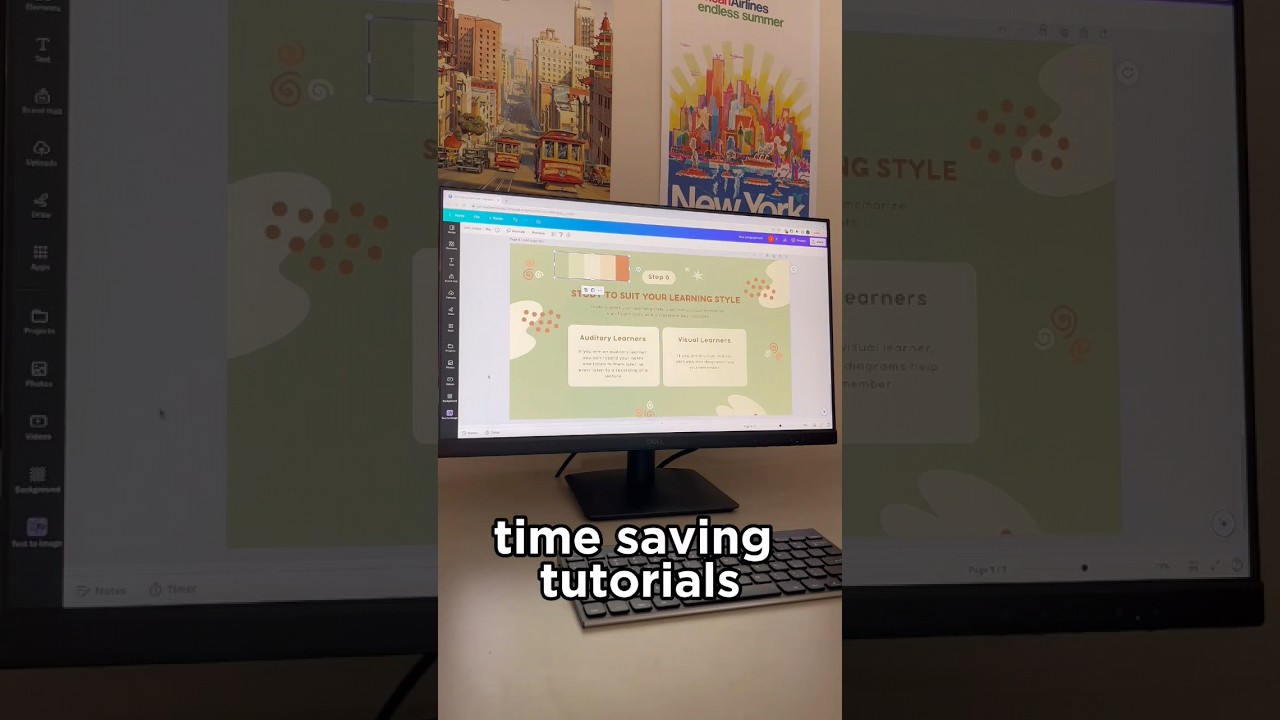 Canva presentation Color combo tricks💥⚡ #tutorial #adobe #motivation #life #success #fb #easy #canva