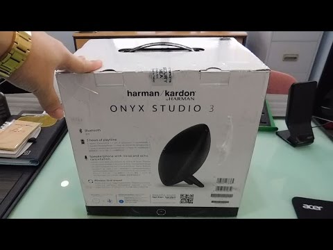 2017 Harman Kardon Onyx Studio 3 Portable Bluetooth Speaker Unboxing