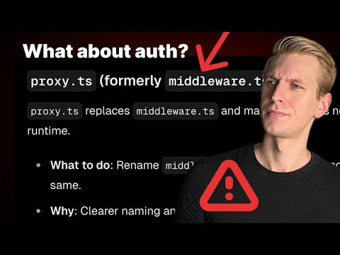 ByteGrad video thumbnail: Next.js 16 Middleware DEPRECATED, Authentication In Proxy Or Data Access Layer?