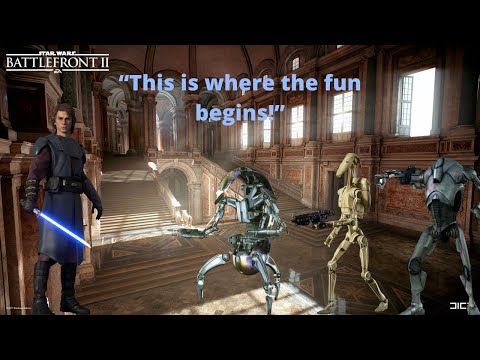 Anakin Skywalker defends Naboo from Separatist Army