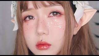 🍑 Peachy 🌸 Spring ✨ fairy makeup tutorial 💄