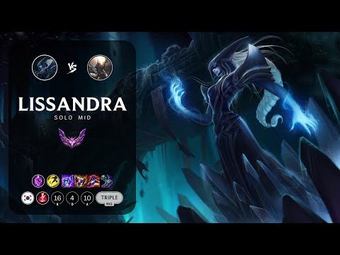 Lissandra Mid vs Pantheon - KR Master Patch 13.10