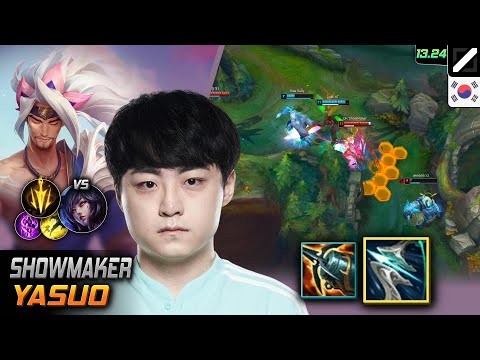 ShowMaker Yasuo Mid Build Galeforce Lethal Tempo - LOL KR Master Patch 13.24