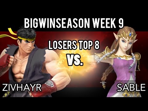 BigWinSeason Week 9 - Losers Top 8 - Zivhayr (Ryu, Mewtwo) VS Sable (Zelda, Donkey Kong)