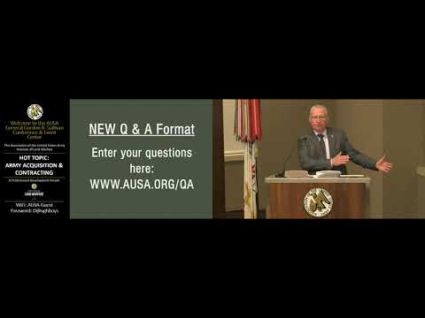 2019 Army Acquisition & Contracting Hot Topic - Stuart Hazlett - Army Procurement