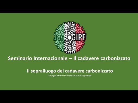 Il sopralluogo del cadavere carbonizzato - Prof. Giorgio Bolino