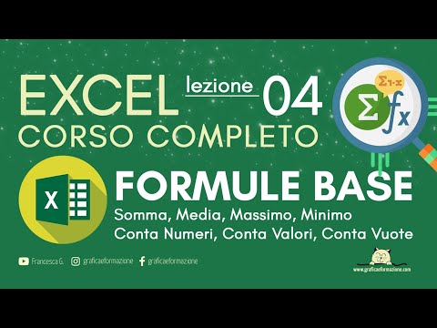 EXCEL CORSO COMPLETO | LE FORMULE | 04
