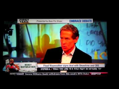 ESPN First Take | Mayweather Signs Deal with Showtime & CBS - ESPN Sport First Take