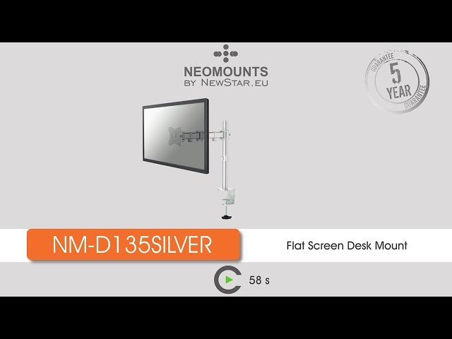 Video teaser voor Neomounts NM-D135SILVER FLAT SCREEN DESK MOUNT