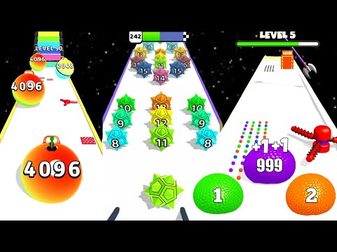 Yoga Ball Run vs Ball Balloon Run vs Marble Run vs Color Ball Race - Max Level Gameplay