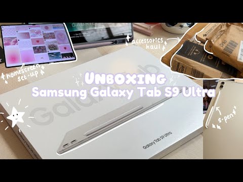 Unboxing S9 Ultra Tab (Beige) 14.6” + accessories 💗