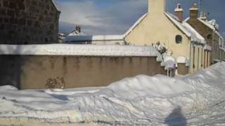 Snow in Huntly, Aberdeenshire