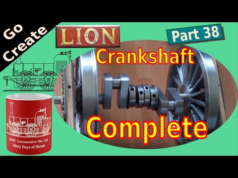 Lion - 5" gauge  Locomotive Steam Engine Build pt.38 -  Crankshaft Completion + lapping the journals