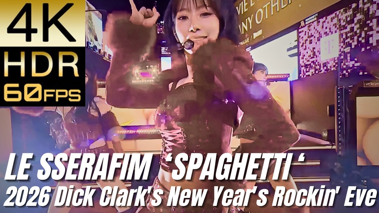【4K60fps SDR】LE SSERAFIM  Spaghetti [2026 Dick Clark's New Year's Rockin' Eve]