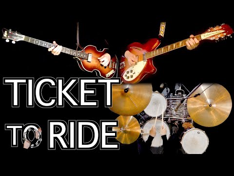 Ticket To Ride | Guitars, Bass and Drums Cover | Instrumental Video
