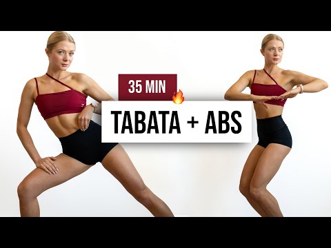 35 MIN INTENSE TABATA HIIT & ABS WORKOUT - With Dumbbells (optional), Full Body Home Workout