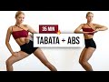 35 MIN INTENSE TABATA HIIT & ABS WORKOUT - With Dumbbells (optional), Full Body Home Workout