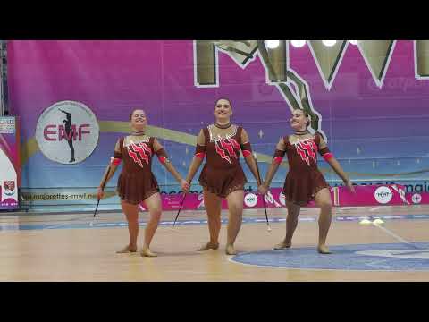 Majorettes KORDOVANKY / Baton duo trio seniors,  Zadar 2023 Majorette World Championship