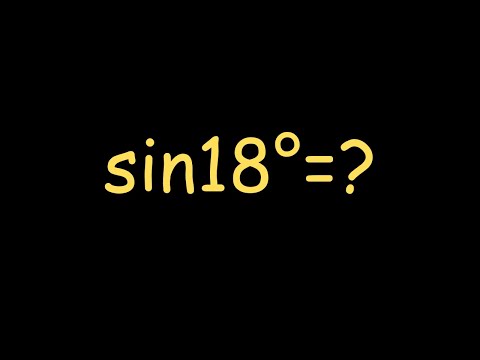 SIN18 | SIN 18 | SIN18 DEGREE | SIN(18DEGREE) | SIN18(DEGREE) | VALUE OF SIN18 | TRIGONOMETRIC FUNCS