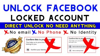 how to unlock facebook account without id proof 2022 confirm identity email phone number