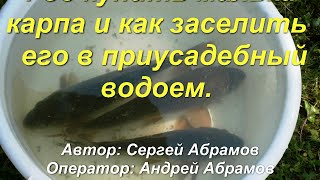 Куплю малька карпа в саратовской области