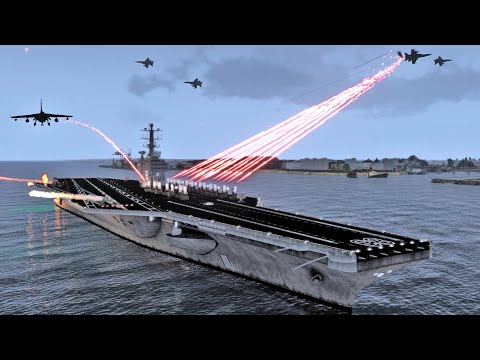 Russian Aircraft Carrier Air Defense System Shooting Down Incoming Fighter Jets - Tandav - ArmA3