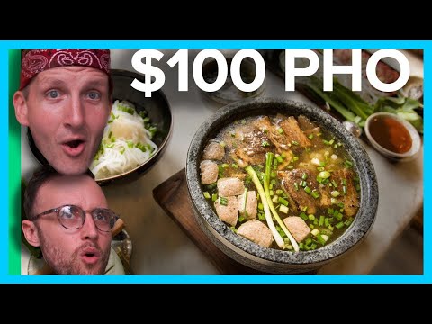 [Food In The World] $2 PHO vs $100 PHO - Northern VS Southern Pho! (Có phụ đề Tiếng Việt)