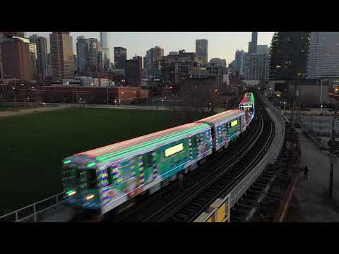 CTA Holiday Train 2020 by drone