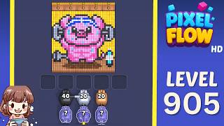 Pixel Flow Level 905 Solution Walkthrough