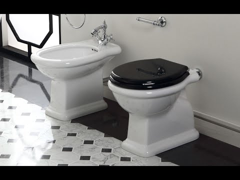 Унитаз в стиле ретро с высоким бачком Simas Lante деревянное сиденье LA06 - фото 6 - id-p97520692