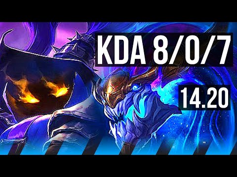 VEIGAR vs AURELION SOL (MID) | 8/0/7, Rank 3 Veigar, Legendary, 600+ games | KR Challenger | 14.20
