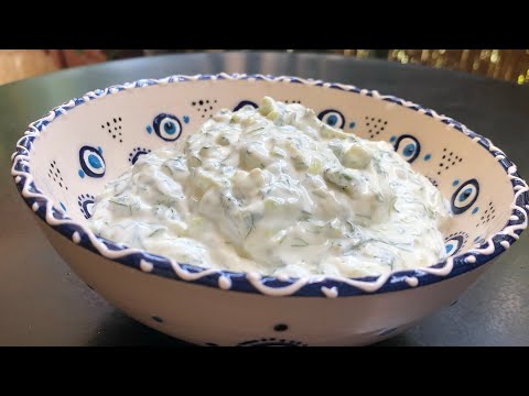 Greek Tzatziki recipe (Τζατζίκι) dip recipe, the authentic, original recipe, Greek 🇬🇷food recipe