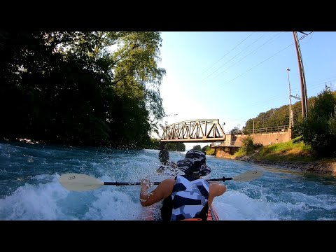 ***LINTH Ziegelbrücke*** Stromschnelle Kajak Kanu Rafting