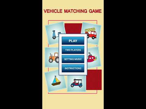 Vehicle Matching Game. Video