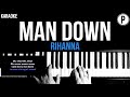 Rihanna - Man Down Karaoke Slower Acoustic Piano Instrumental Cover Walking Lyrics