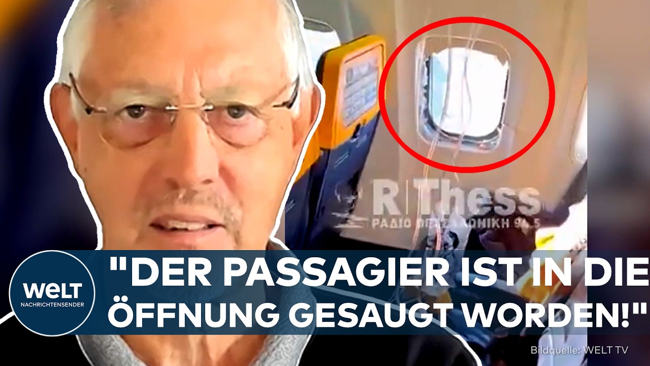 RYANAIR-ALBTRAUM: "Wartungsfehler?" Fensterscheibe platzt im Flugzeug! Passagier wird mitgerissen!